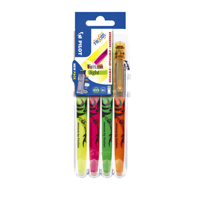 Markeerstift Pilot friXion assorti Set2Go à 4 stuks