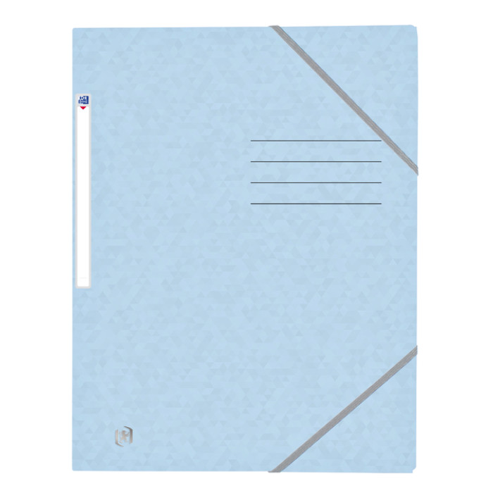 Elastomap Oxford Top File+ A4 3 kleppen 390gr pastel blauw