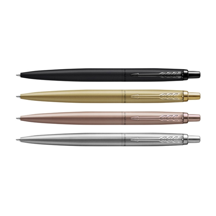 Balpen Parker Jotter XL Monochrome stainless steel M blister à 1 stuk
