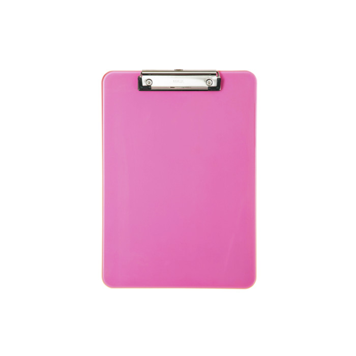 Klembord MAUL A4 staand transparant PS neon roze