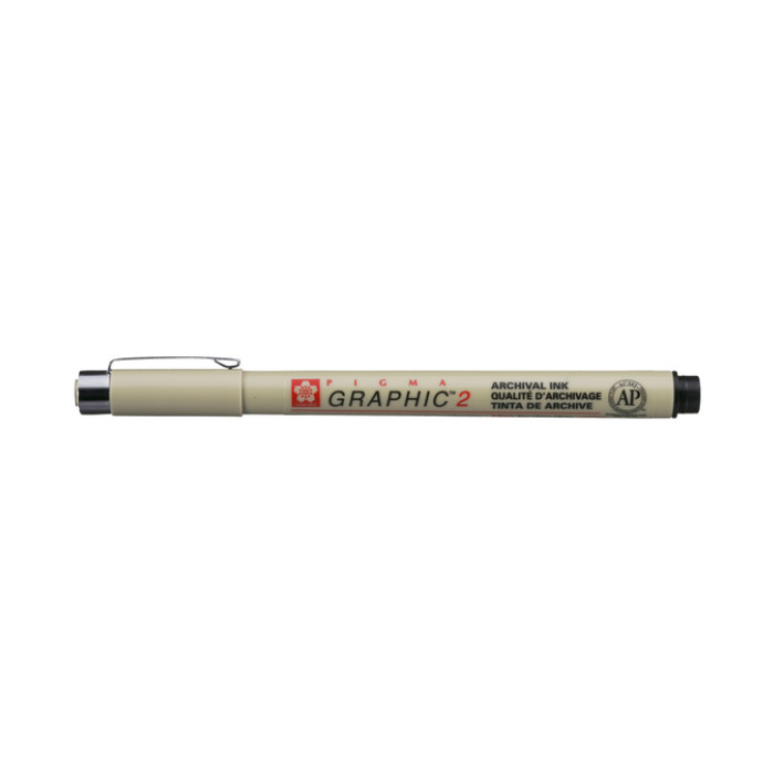 Fineliner Sakura Pigma Graphic 2 2.0mm zwart