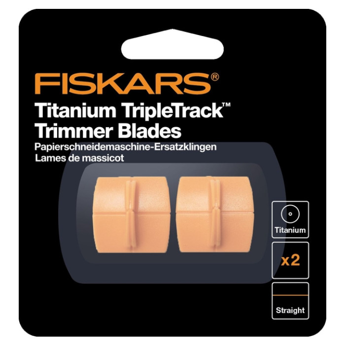 Reservemes Fiskars TripleTrack Titanium set à 2 stuks oranje