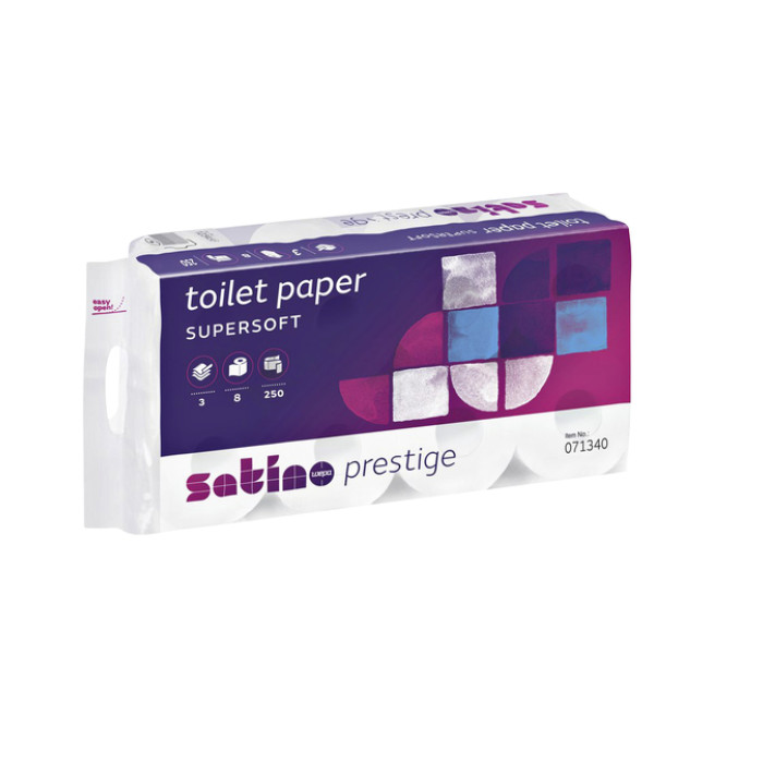 Toiletpapier Satino MT1 HiLine 3-laags 8x250 vel wit 071340