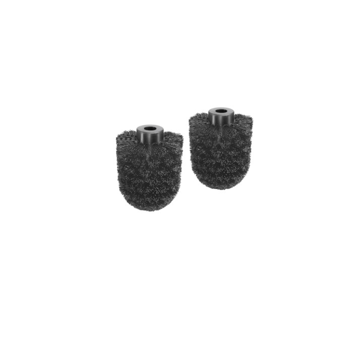 Toiletborstelkop BlackSatino vervangset 2 stuks zwart 332150