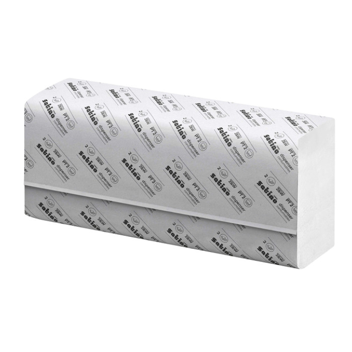 Handdoek Satino PT2 HiLine w-vouw 2-laags 206x320mm 25x120 vel wit 276600