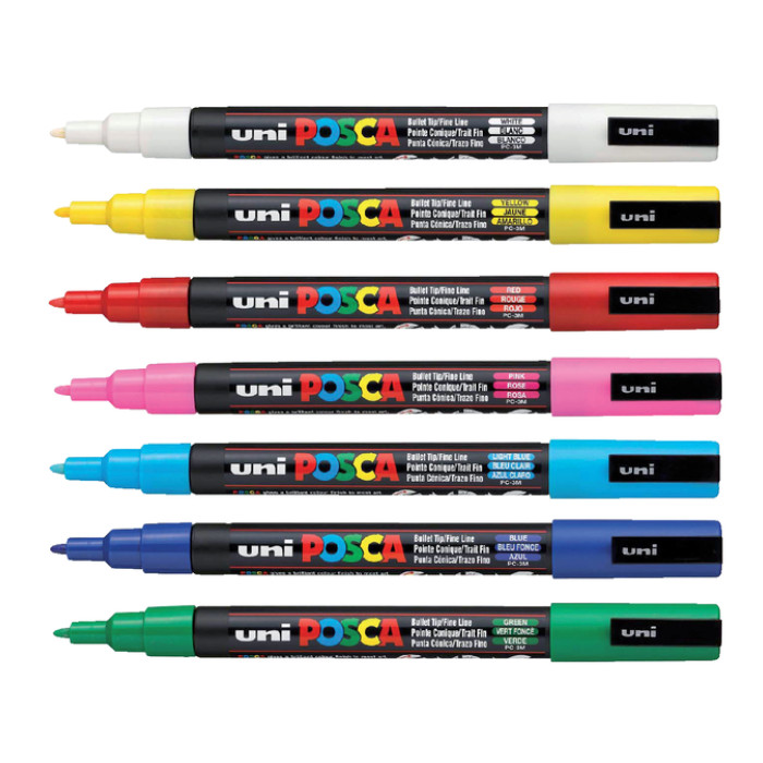 Paintmarker Uni POSCA PC3M fijn grijs