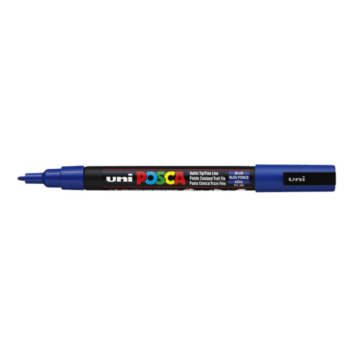 Paintmarker Uni POSCA PC3M fijn donkerblauw