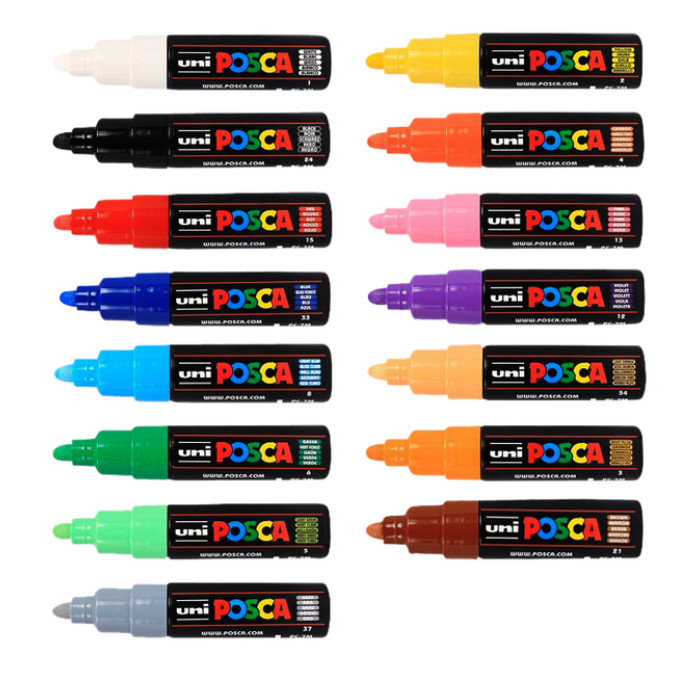 Paintmarker  Uni POSCA PC7M breed oranje