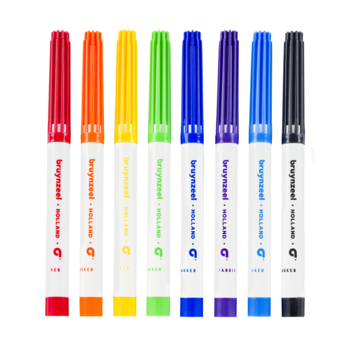Textielstift Bruynzeel Teens assorti 8 stuks