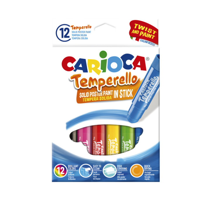 Plakkaatverf Carioca Temperello 12 stuks
