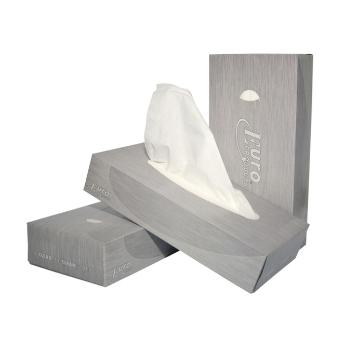 Facial tissues Euro Products 2-laags 100 vel wit 140040