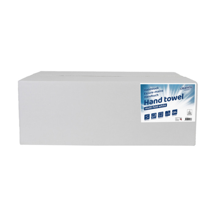 Handdoek Cleaninq H2 i-vouw 2-laags 206x240mm 25x150 vel wit