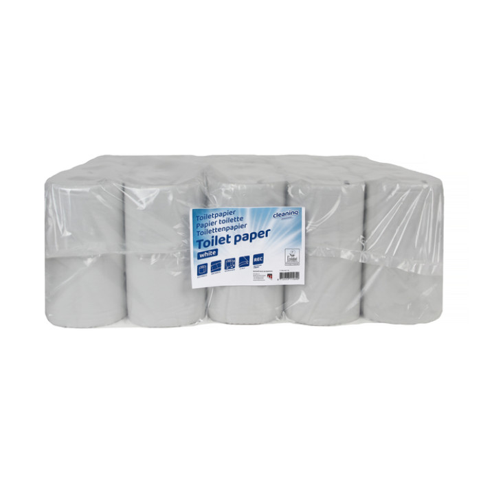Toiletpapier Cleaninq T4 2-laags 40x400 vel recycled wit