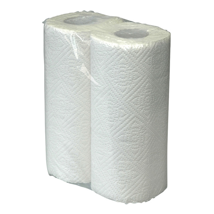 Keukenrol Cleaninq 2-laags 50 vel wit