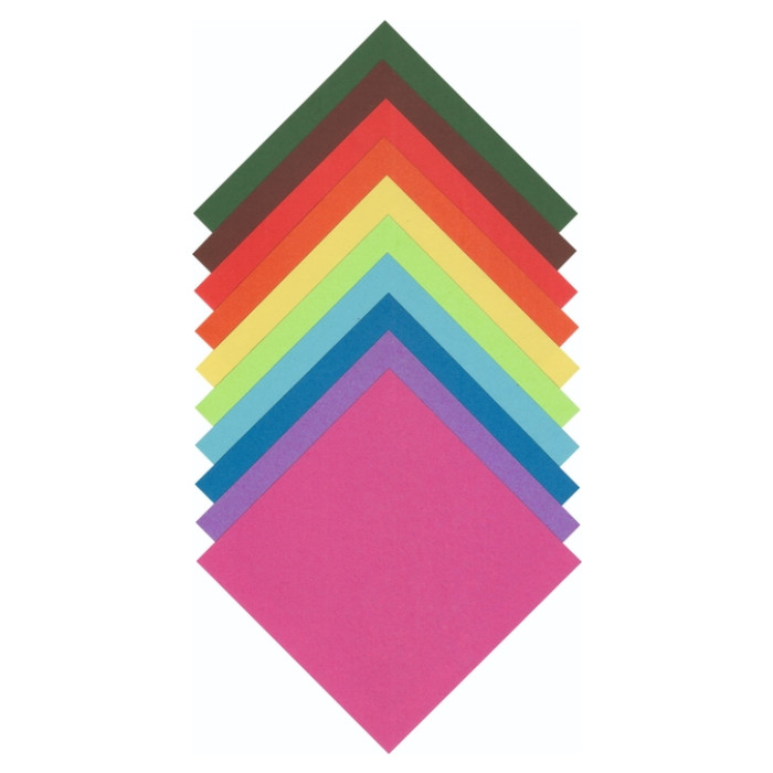 Origami papier Folia 70gr 20x20cm 100 vel assorti kleuren