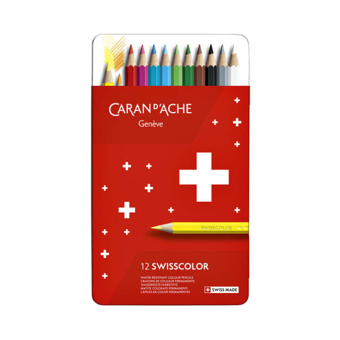 Kleurpotloden Caran d'Ache Swisscolor 12 stuks assorti
