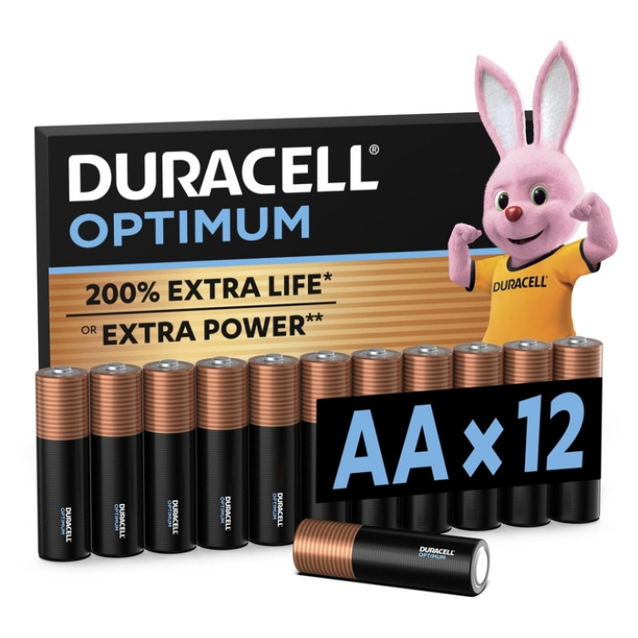 Batterij Duracell Optimum 12x AA