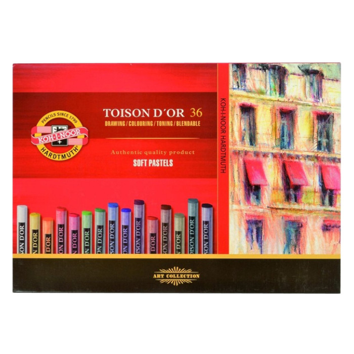 Pastelkrijt Koh-I-Noor Toison 8515 rond 36 stuks assorti