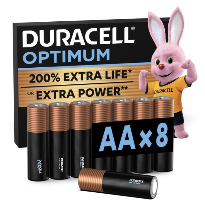 Batterij Duracell Optimum 8x AA