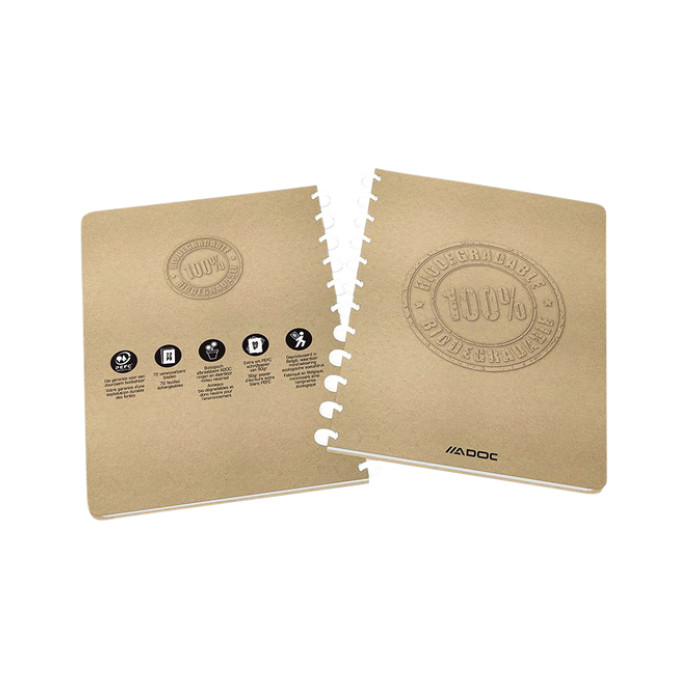Schrift Adoc BIO A4 ruit 5x5mm 144 pagina's 90gr kraft