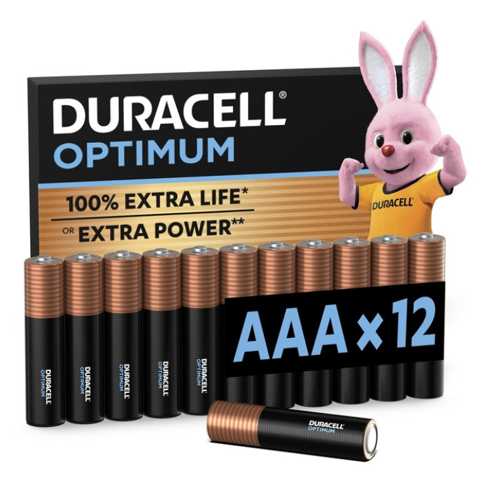 Batterij Duracell Optimum 12x AAA