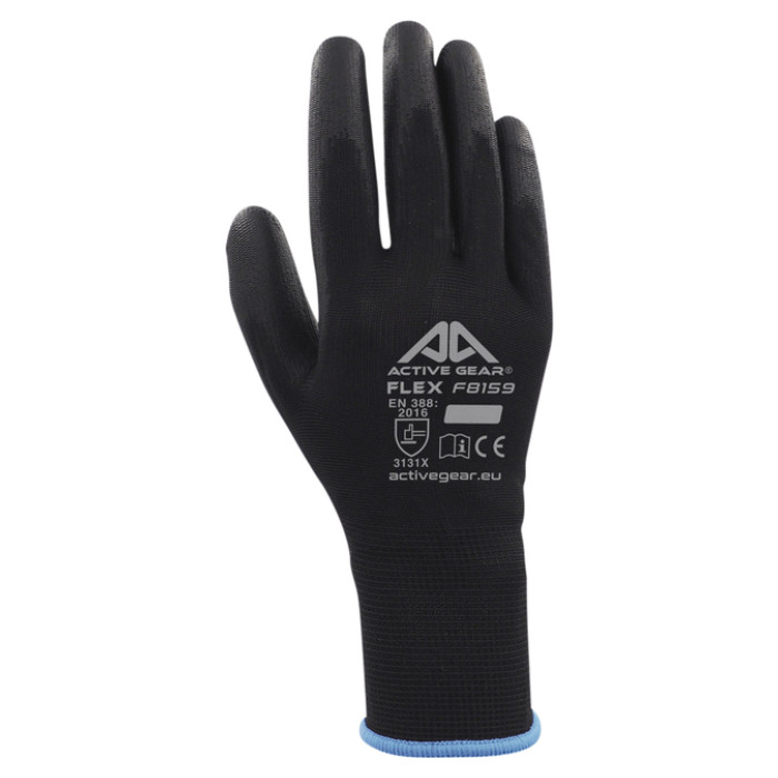 Handschoen ActiveGear grip PU-flex zwart extra large