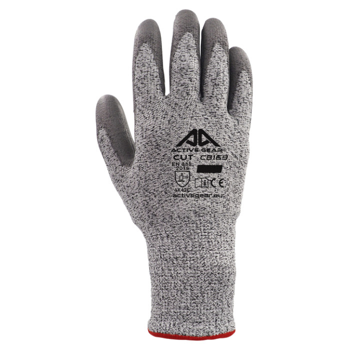 Handschoen ActiveGear snijbestendig grijs 10/XL