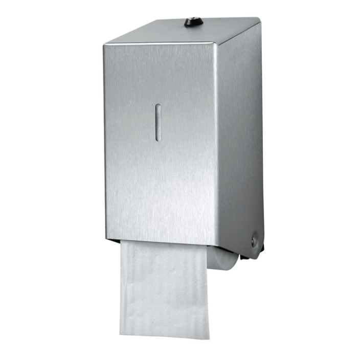 Toiletpapierdispenser Euro Products systeemrol duo zilver 438001