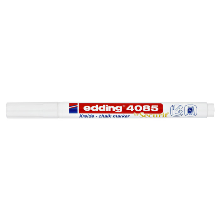 Krijtstift edding 4085 by Securit rond 1-2mm wit