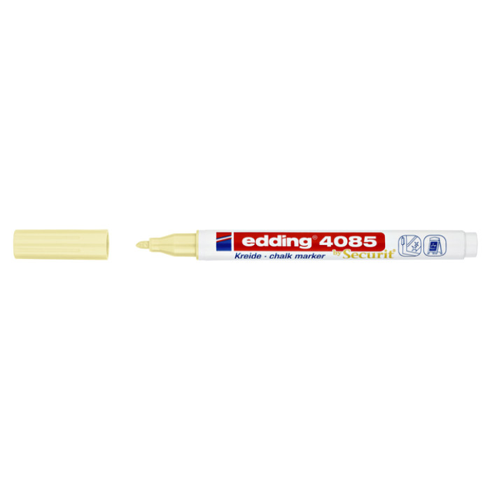 Krijtstift edding 4085 by Securit rond 1-2mm pastel geel