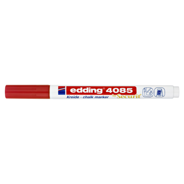 Krijtstift edding 4085 by Securit rond 1-2mm rood