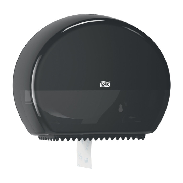 Toiletpapierdispenser Tork T2 Elevation jumbo klein zwart 555008