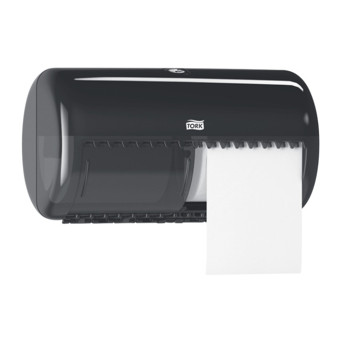 Toiletpapierdispenser Tork T4 Elevation duo zwart 557008