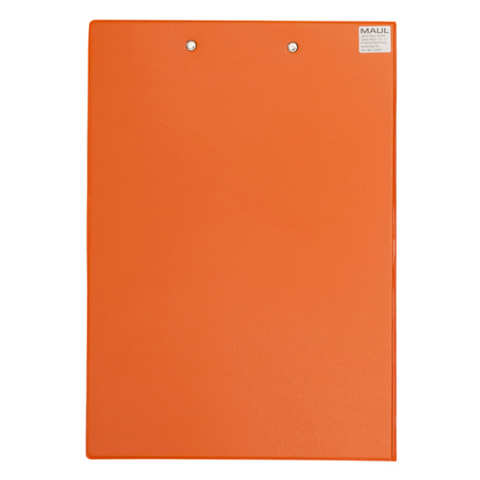 Klembordmap MAUL A4 staand met penlus PVC neon oranje