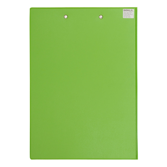 Klembordmap MAUL A4 staand met penlus PVC neon groen