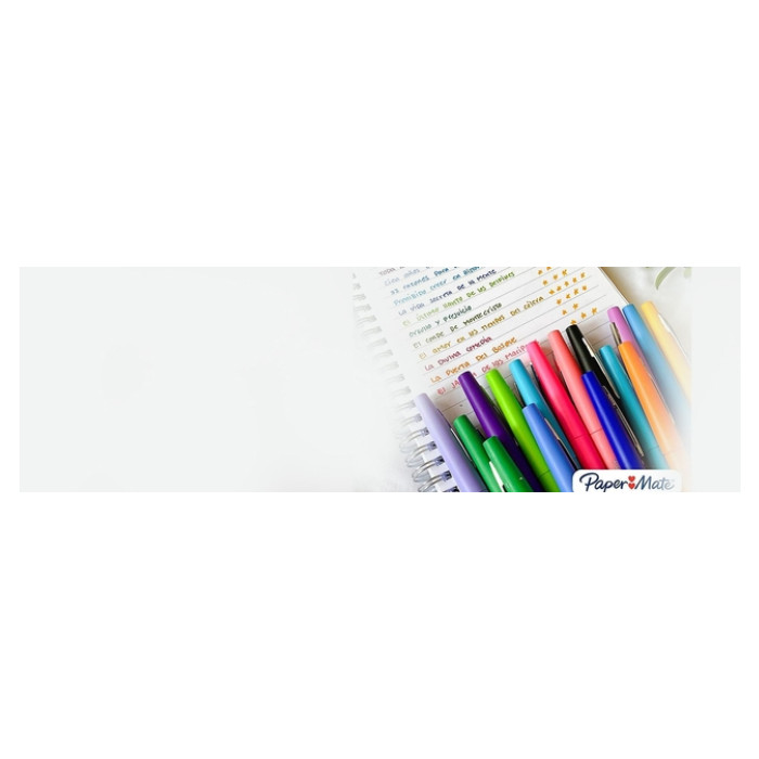 Fineliner Paper Mate Flair Metallic medium blister à 6 stuks