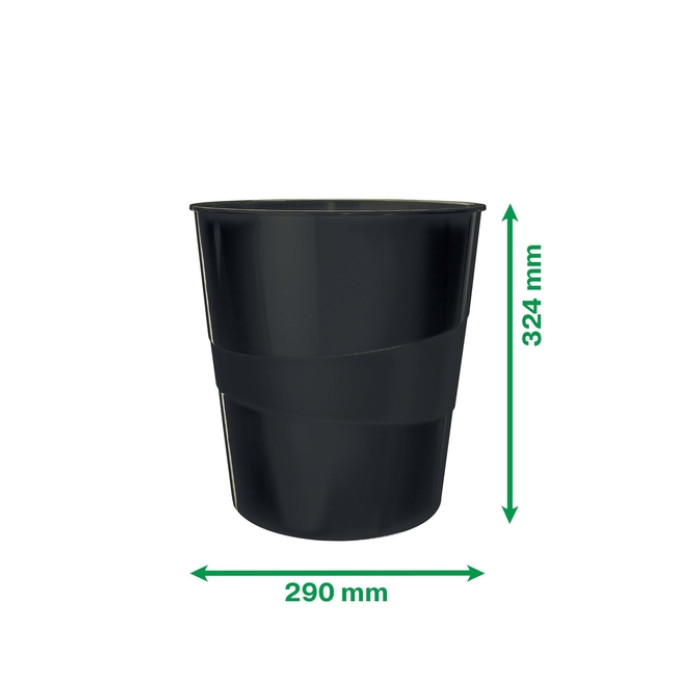 Papierbak Leitz Recycle 15 liter zwart