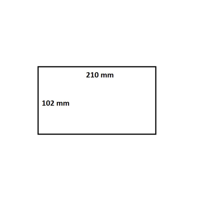 Labeletiket IEZZY Zebra DHL 102x210mm 25mm wit permanent 210 stuks