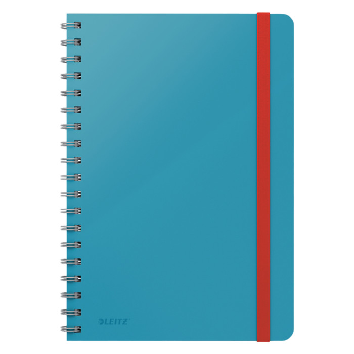 Notitieboek Leitz Cosy B5 160 blz spiraal lijn blauw