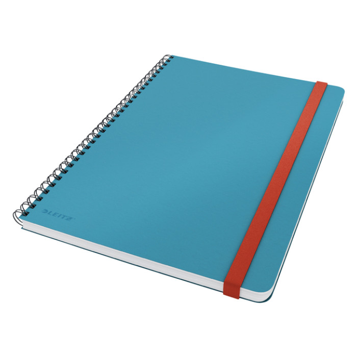Notitieboek Leitz Cosy B5 160 blz spiraal lijn blauw