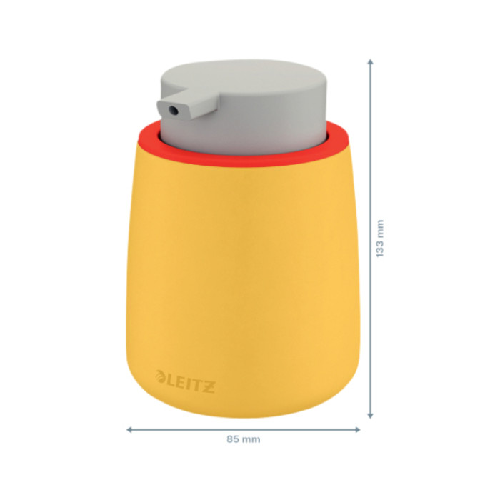 Handzeepdispenser Leitz Cosy voor handzeep 300ml geel