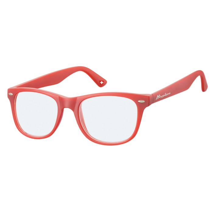 Leesbril Montana +3.00 dtp blue light filter rood