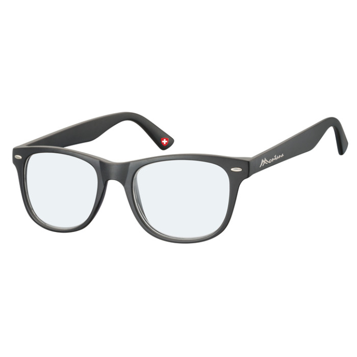 Leesbril Montana +3.00 dpt blue light filter zwart
