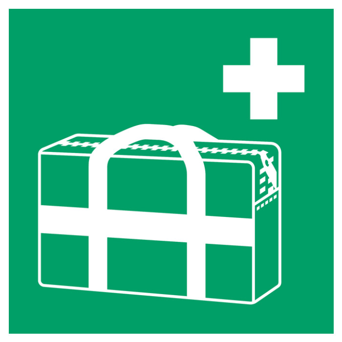 Pictogram bordje Djois EHBO koffer 200x200mm groen