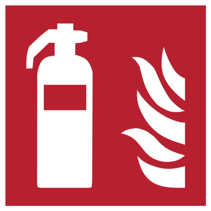 Pictogram bordje Djois Brandblusser 200x200mm rood