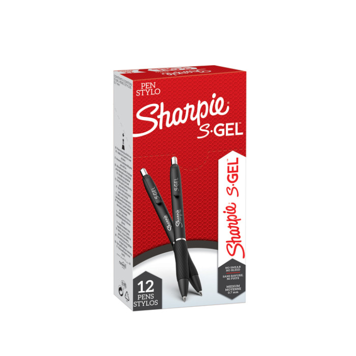 Gelschrijver Sharpie S-gel medium zwart