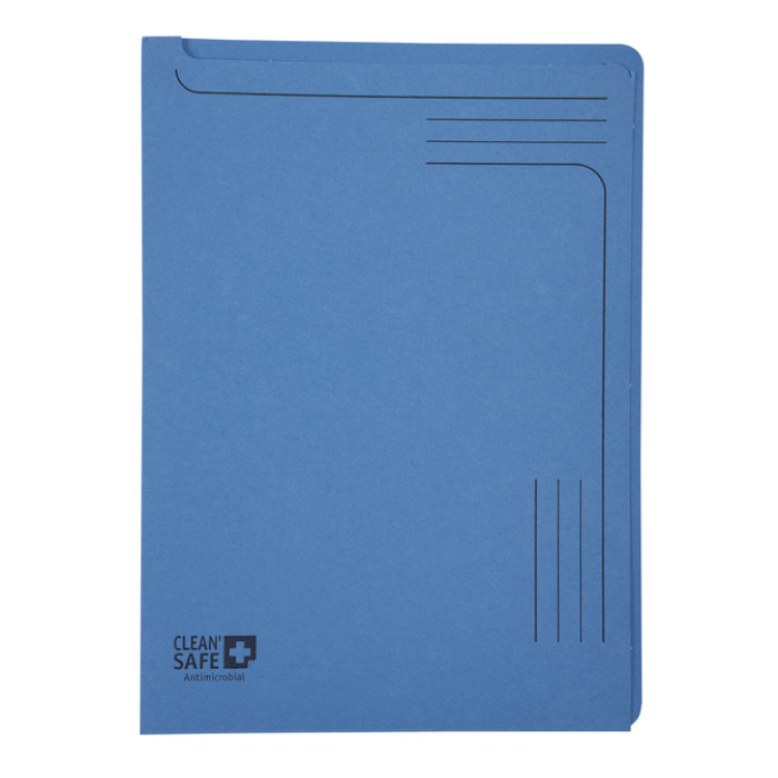 Insteekmap Exacompta L-model Clean'Safe bedrukt blauw 5 stuks