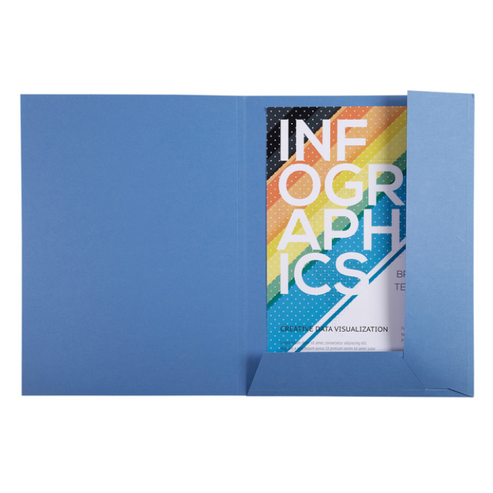 Dossiermap Exacompta Clean'Safe 2kleppen blauw 5 stuks