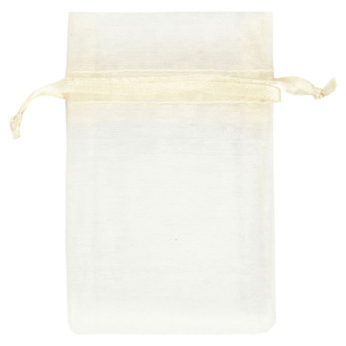 Organza zakjes Creativ Company 7x10cm 10 stuks off-white 10 zak