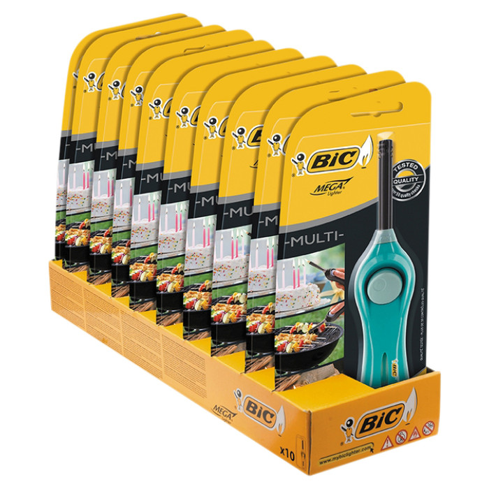 Aansteker Bic megalighter U140 multi assorti blister à 1 stuk